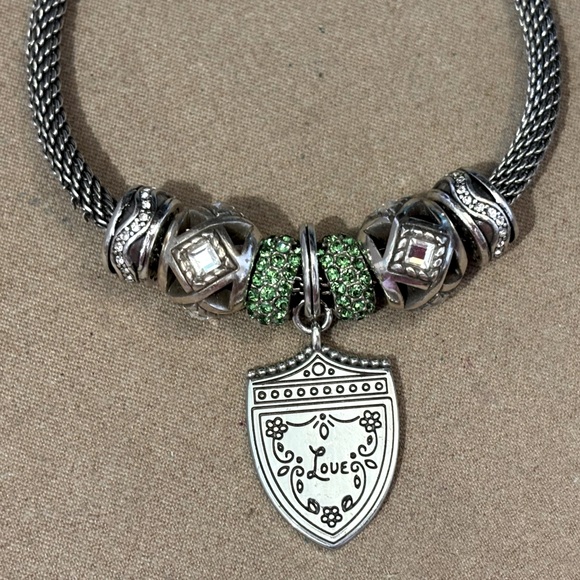 🆕 Brighton Love Medaille Shield Amulet charm engraved with flower border NWOT - Picture 4 of 7